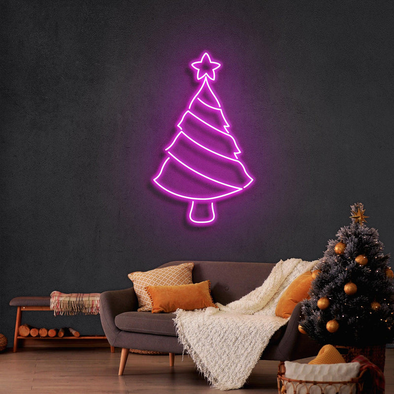 Pine Tree Christmas Neon Sign - Custom Neon Signs | LED Neon Signs | Zanvis Neon®