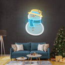 Plump Snowman Christmas LED Neon Acrylic Artwork - Custom Neon Signs | LED Neon Signs | Zanvis Neon®