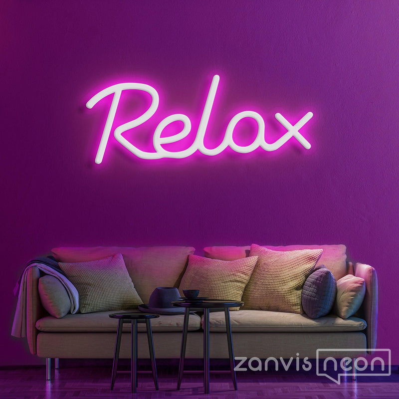 Relax Neon Sign - Custom Neon Signs | LED Neon Signs | Zanvis Neon®