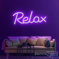 Relax Neon Sign - Custom Neon Signs | LED Neon Signs | Zanvis Neon®