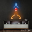 The Rocket Neon Sign - Custom Neon Signs | LED Neon Signs | Zanvis Neon®