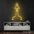 The Rocket Neon Sign - Custom Neon Signs | LED Neon Signs | Zanvis Neon®