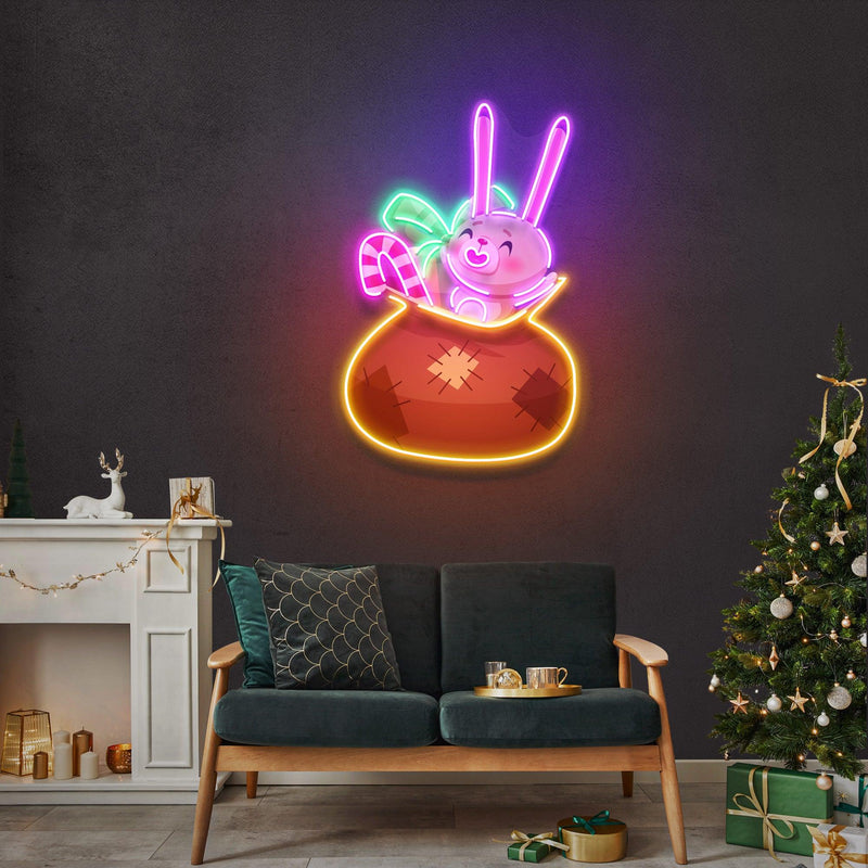 Santa Sack Christmas Neon Sign - Custom Neon Signs | LED Neon Signs | Zanvis Neon®
