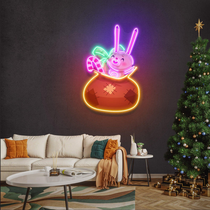 Santa Sack Christmas Neon Sign - Custom Neon Signs | LED Neon Signs | Zanvis Neon®