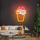 Santa Stuck in Chimney Christmas LED Neon Acrylic Artwork - Custom Neon Signs | LED Neon Signs | Zanvis Neon®