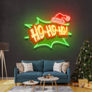 Santa Laughing Christmas LED Neon Acrylic Artwork - Custom Neon Signs | LED Neon Signs | Zanvis Neon®