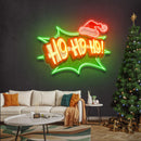 Santa Laughing Christmas LED Neon Acrylic Artwork - Custom Neon Signs | LED Neon Signs | Zanvis Neon®