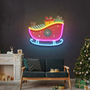 Sleigh With Gifts Christmas LED Neon Acrylic Artwork - Custom Neon Signs | LED Neon Signs | Zanvis Neon®