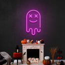 Smiling Ghost Led Neon Sign Halloween Light Decor