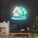 Snow House Christmas LED Neon Sign Artwork - Custom Neon Signs | LED Neon Signs | Zanvis Neon®