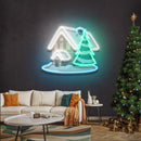 Snow House Christmas LED Neon Sign Artwork - Custom Neon Signs | LED Neon Signs | Zanvis Neon®