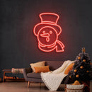 Snowman Christmas Neon Sign - Custom Neon Signs | LED Neon Signs | Zanvis Neon®