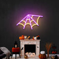 Spiderweb Led Neon Sign Halloween Light Decor