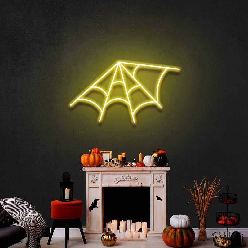 Spiderweb Led Neon Sign Halloween Light Decor