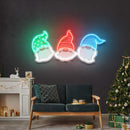 Three Scandinavian Santas Neon Sign - Custom Neon Signs | LED Neon Signs | Zanvis Neon®
