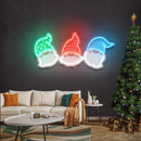 Three Scandinavian Santas Neon Sign - Custom Neon Signs | LED Neon Signs | Zanvis Neon®