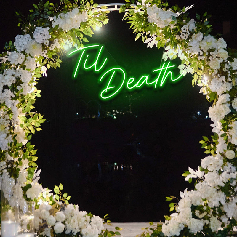 Til Death Wedding Neon Sign - Custom Neon Signs | LED Neon Signs | Zanvis Neon®