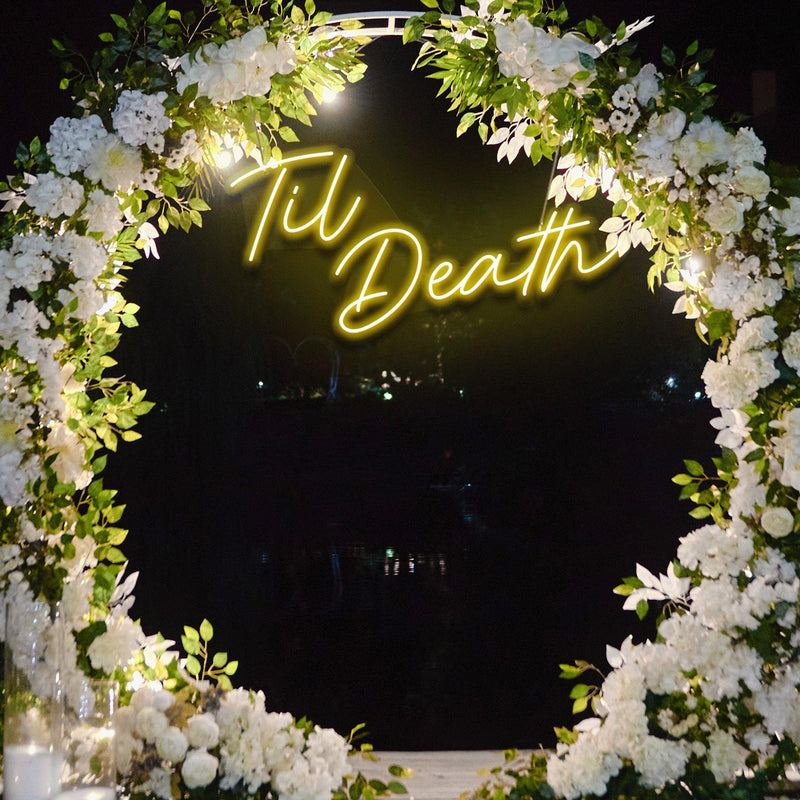 Til Death Wedding Neon Sign - Custom Neon Signs | LED Neon Signs | Zanvis Neon®