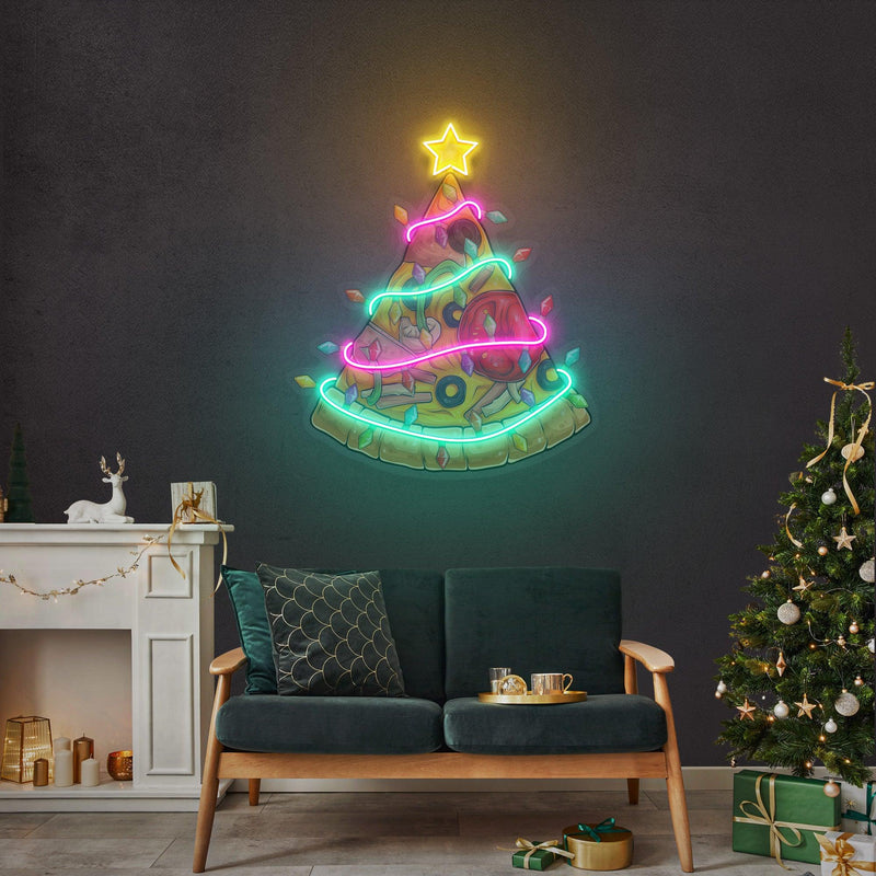 Traditional Christmas Tree LED Neon Acrylic Artwork - Custom Neon Signs | LED Neon Signs | Zanvis Neon®