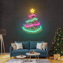 Traditional Christmas Tree LED Neon Acrylic Artwork - Custom Neon Signs | LED Neon Signs | Zanvis Neon®