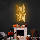 Trick or Treat Led Neon Sign Halloween Light Decor