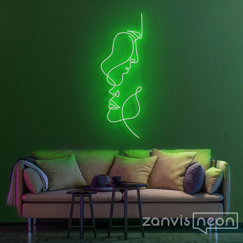 Two Face Neon Sign - Custom Neon Signs | LED Neon Signs | Zanvis Neon®