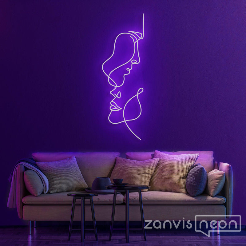 Two Face Neon Sign - Custom Neon Signs | LED Neon Signs | Zanvis Neon®