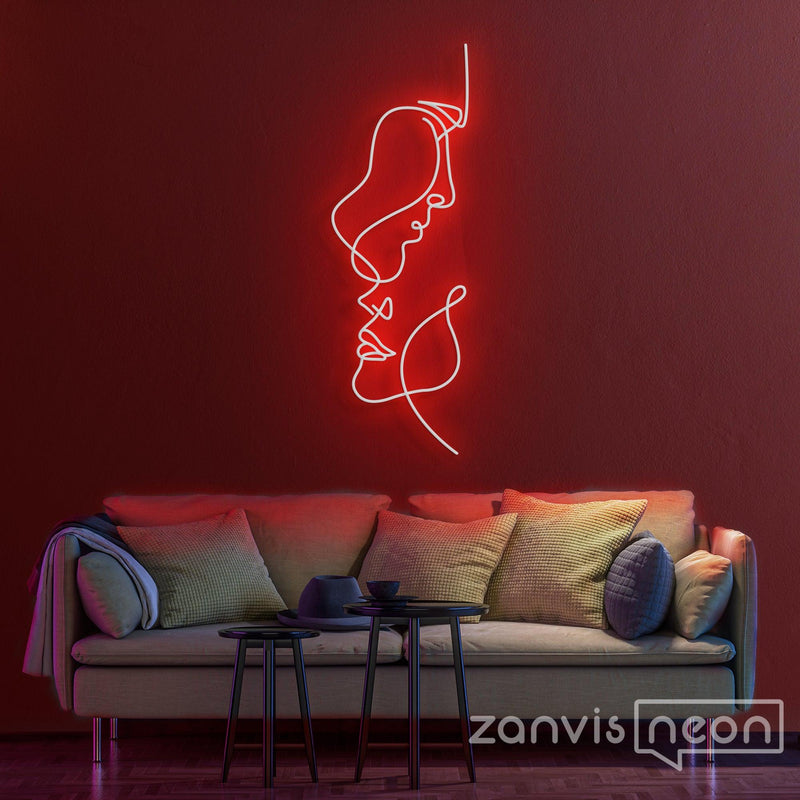 Two Face Neon Sign