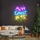 Wavy Merry Christmas LED Neon Acrylic Artwork - Custom Neon Signs | LED Neon Signs | Zanvis Neon®