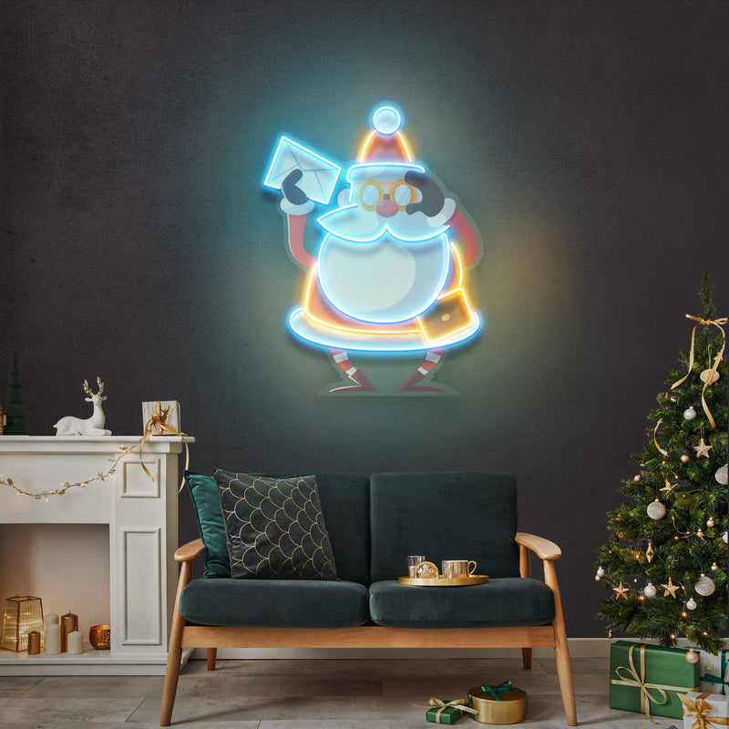 Who is Next - Santa Christmas LED Neon Acrylic Artwork - Custom Neon Signs | LED Neon Signs | Zanvis Neon®