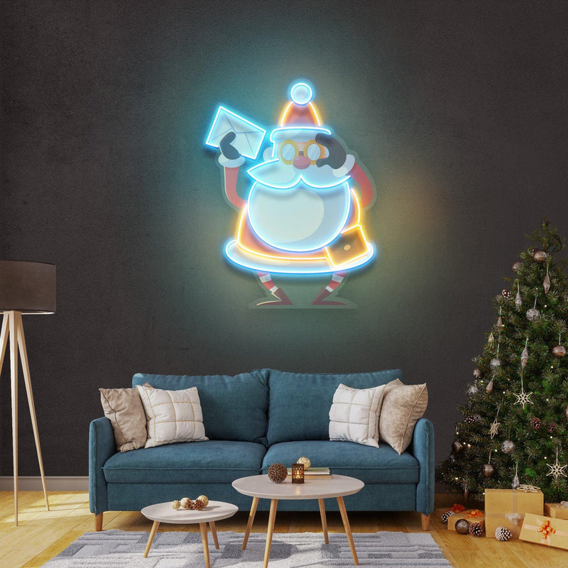 Who is Next - Santa Christmas LED Neon Acrylic Artwork - Custom Neon Signs | LED Neon Signs | Zanvis Neon®