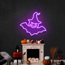 Witch Bat Led Neon Sign Halloween Light Decor